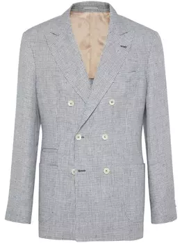 Brunello Cucinelli двубортный пиджак, белый