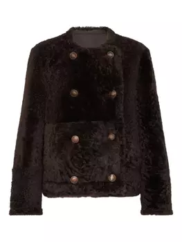 Brunello Cucinelli двубортный пиджак, коричневый