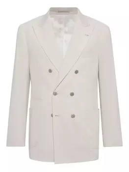Brunello Cucinelli двубортный пиджак, нейтральный