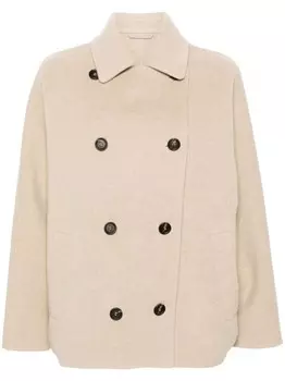 Brunello Cucinelli двубортный пиджак, нейтральный цвет
