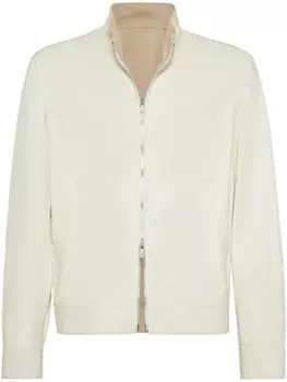 Brunello Cucinelli двусторонний бомбер, белый
