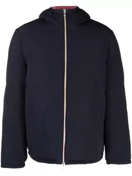Brunello Cucinelli двусторонний пуховик на молнии, синий