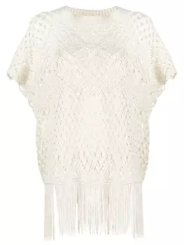 Brunello Cucinelli джемпер Handmade Dazzling Macram, белый