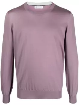 Brunello Cucinelli джемпер из смесовой шерсти, фиолетовый