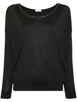 Brunello Cucinelli джемпер с декором Monili, серый