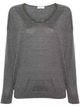 Brunello Cucinelli джемпер с декором Monili, серый
