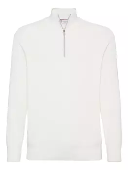 Brunello Cucinelli джемпер с круглым вырезом, белый