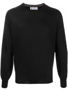 Brunello Cucinelli джемпер с круглым вырезом, черный