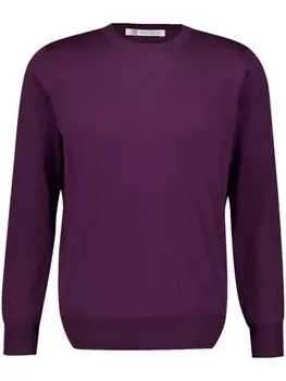 Brunello Cucinelli джемпер с круглым вырезом, фиолетовый