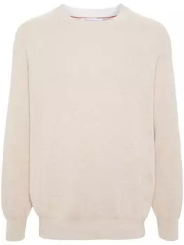 Brunello Cucinelli джемпер с круглым вырезом, нейтральный цвет