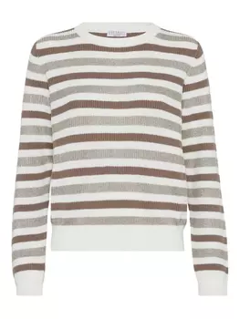 Brunello Cucinelli джемпер с круглым вырезом, нейтральный