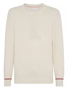 Brunello Cucinelli джемпер с круглым вырезом, нейтральный