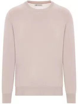 Brunello Cucinelli джемпер с круглым вырезом, розовый