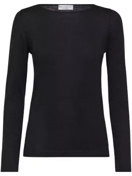 Brunello Cucinelli джемпер тонкой вязки, серый