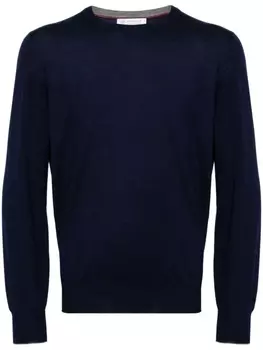 Brunello Cucinelli джемпер тонкой вязки, синий
