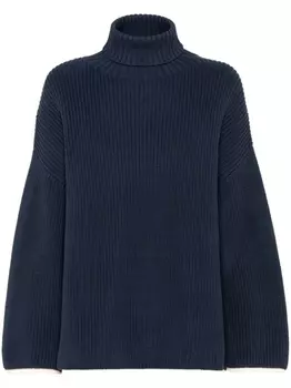 Brunello Cucinelli джемпер в рубчик, синий