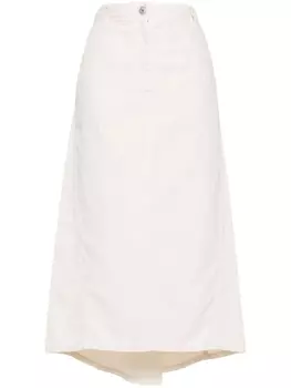 Brunello Cucinelli джинсовая юбка с логотипом, нейтральный цвет
