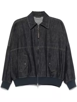 Brunello Cucinelli джинсовый бомбер, синий
