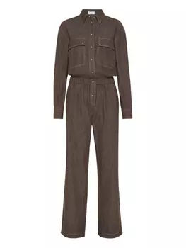 Brunello Cucinelli джинсовый комбинезон, коричневый