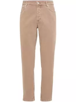 Brunello Cucinelli джинсы прямого кроя, коричневый