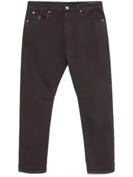 Brunello Cucinelli джинсы с эффектом деграде, коричневый