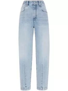Brunello Cucinelli джинсы с декором Monili, синий