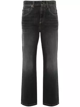 Brunello Cucinelli джинсы с отделкой Monili, черный