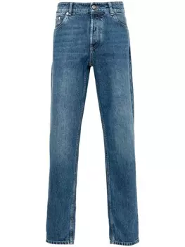 Brunello Cucinelli джинсы с вышитым логотипом, синий
