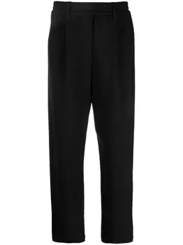 Brunello Cucinelli elasticated-waist slouchy trousers, черный