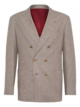 Brunello Cucinelli фланелевый пиджак, коричневый