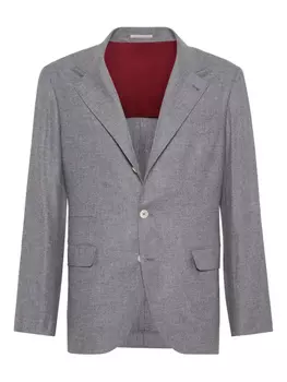 Brunello Cucinelli фланелевый пиджак, серый