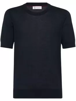 Brunello Cucinelli футболка из слаб трикотажа, синий