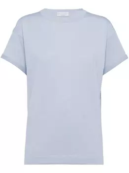Brunello Cucinelli футболка из смесового кашемира, синий