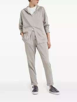 Brunello Cucinelli футболка с цепочкой Монили, белый