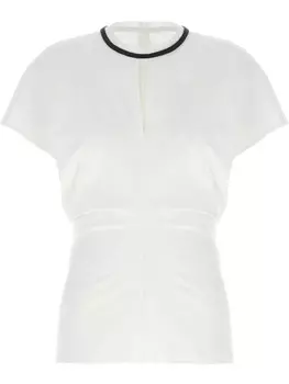 Brunello Cucinelli футболка с декором Monili, белый