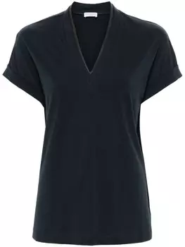 Brunello Cucinelli футболка с декором Monili, синий