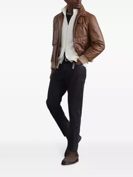 Brunello Cucinelli футболка с контрастной отделкой, черный