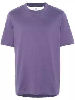 Brunello Cucinelli футболка с круглым вырезом, фиолетовый