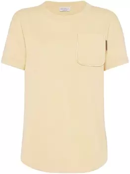 Brunello Cucinelli футболка с круглым вырезом, желтый