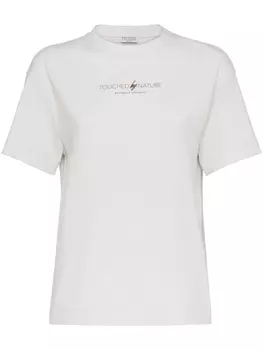Brunello Cucinelli футболка с логотипом, белый