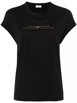 Brunello Cucinelli футболка с логотипом, черный