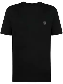 Brunello Cucinelli футболка с логотипом, черный