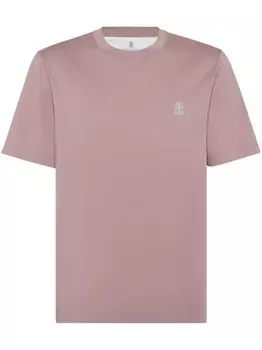 Brunello Cucinelli футболка с логотипом, фиолетовый