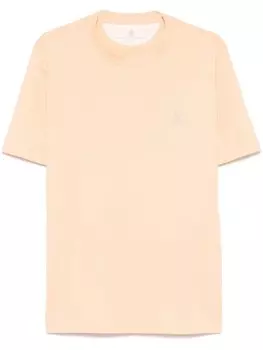 Brunello Cucinelli футболка с логотипом, оранжевый
