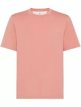 Brunello Cucinelli футболка с логотипом, розовый