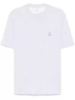 Brunello Cucinelli футболка с логотипом, серый
