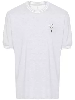 Brunello Cucinelli футболка с логотипом Tennis, серый
