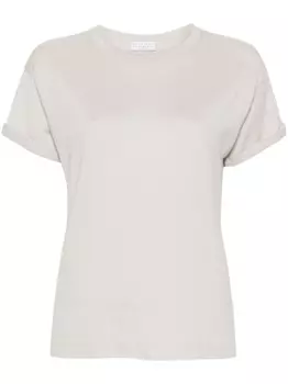 Brunello Cucinelli футболка с люрексом, серый