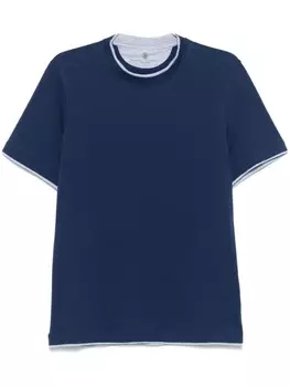Brunello Cucinelli футболка с многослойным эффектом, синий