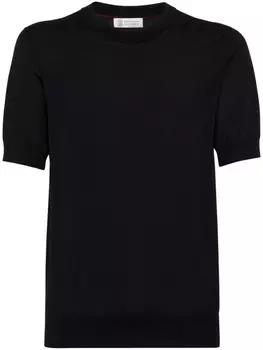 Brunello Cucinelli футболка тонкой вязки, черный
